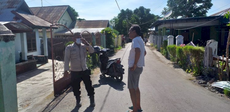 Bhabinkamtibmas Polsek Oebobo Tetap Himbau Prokes 5M Kepada Warga Binaan