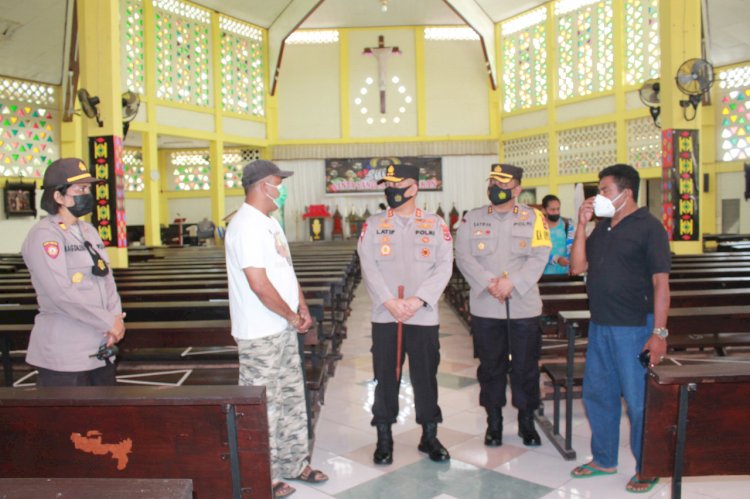 Kapolda NTT Mengecek Kesiapan dan Pengamanan Jelang Ibadah Perayaan Paskah