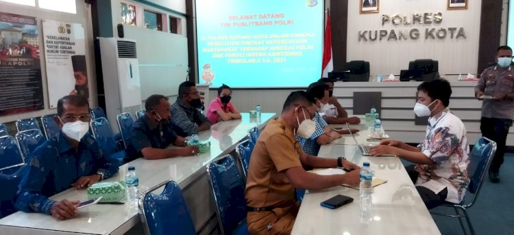 Tim Puslitbang Polri (Pusat Penelitian dan Pengembangan) melaksanakan Penelitian tentang