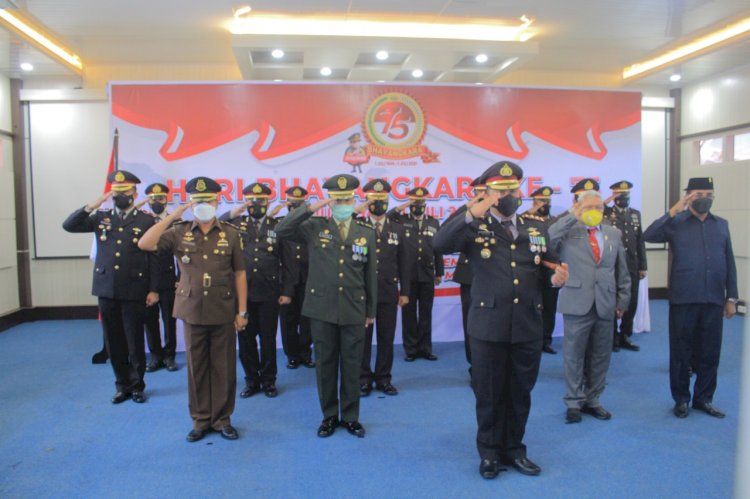Masih Dalam Masa Pandemi, Polres Kupang Kota Ikuti Upacara Peringatan Hari Bhayangkara ke-75 Secara Virtual