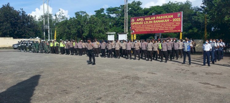 Polres Kupang Kota Laksanakan Apel Persiapan Pengamanan Malam Pergantian Tahun