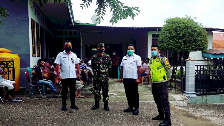 Giat Vaksin, Babinkamtibmas Polres Kupang Kota Laksanakan Pam Dan Monitoring