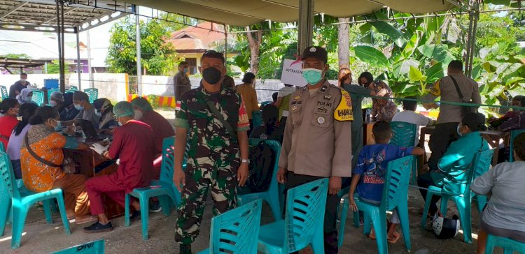 Giat Vaksin, Babinkamtibmas Polres Kupang Kota Laksanakan Pam Dan Monitoring