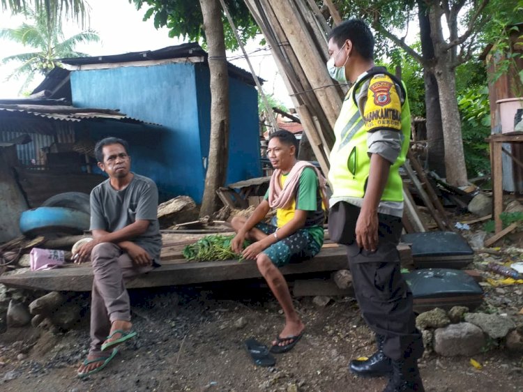 Ajak Warga Taat Protokol Kesehatan, Bhabinkamtibmas Kelurahan Oebobo Himbau Warga Binaan