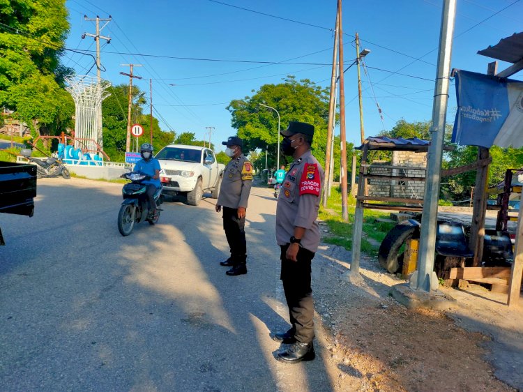 Personil Polres Kupang Kota Rutin Laksanakan ‘Strong Point’ Pagi