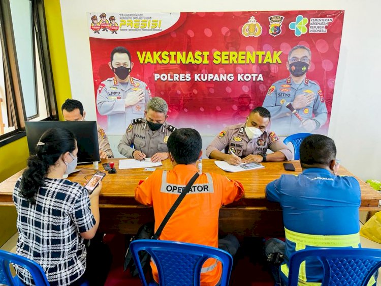 Antisipasi Omicron, Polres Kupang Kota Genjot Vaksinasi dan Intensifkan Operasi Yustisi Prokes