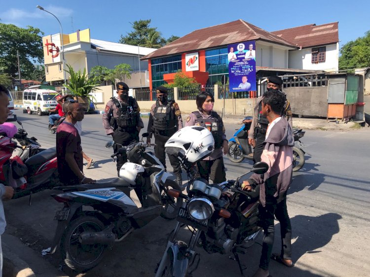 Meresahkan Masyarakat, Sat Samapta Unit Turjawali  Polresta Kupang Kota Laksanakan Penertiban Juru Parkir Liar