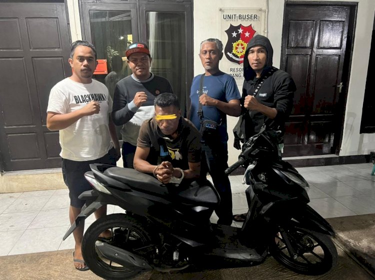 SATUAN RESKRIM POLRESTA KUPANG KOTA BERHASIL MERINGKUS RESEDIVIS SPESIALIS PENCURIAN SEPEDA MOTOR DI KEFA.