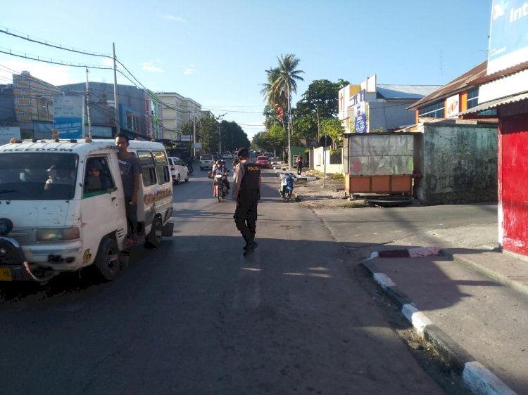 PERSONIL POLRESTA KUPANG KOTA TERUS LAKSANAKAN GIAT STRONG POINT PAGI