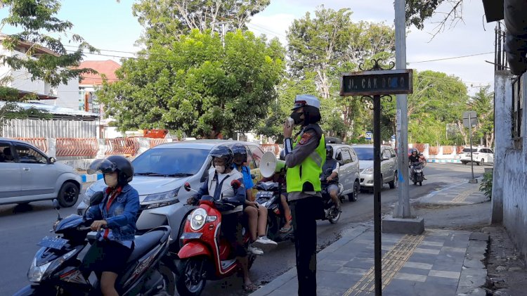 Giat Sosialisasi tertib berlalulintas Satuan Lalulintas Polresta Kupang Kota.