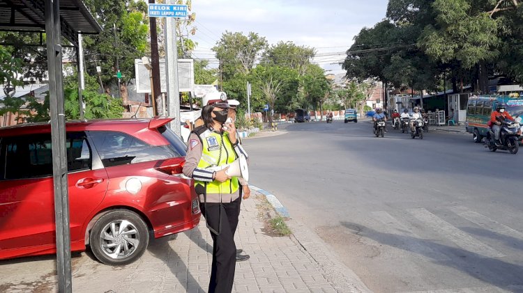 Giat Sosialisasi tertib berlalulintas Satuan Lalulintas Polresta Kupang Kota.