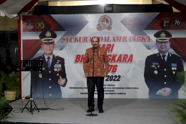 Acara Syukuran Hari Bhayangkara ke-76 Polresta Kupang Kota.