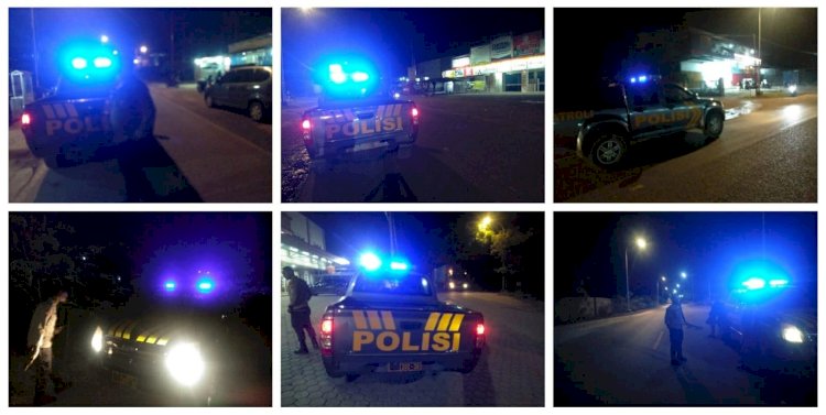 Polsek Alak Giatkan Patoli Lampu Biru di Malam Hari.
