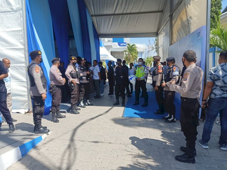 Personil Polresta Kupang Kota Laksanakan Pengamanan Syukuran HUT Bank NTT Ke-60