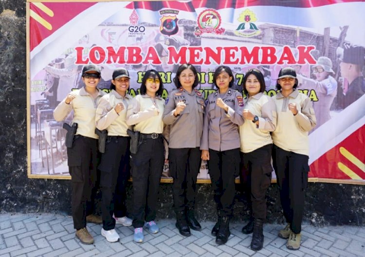 Polwan Polresta Kupang Kota Juara III Lomba Menembak HUT Polwan Ke-74