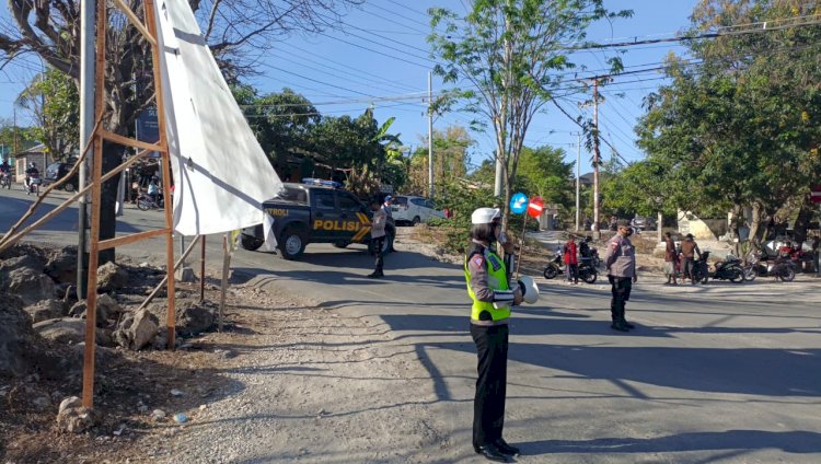 Upaya Kurangi Pelanggaran, Sat Lantas Polresta Kupang Kota Himbau Tertib Berlalu Lintas