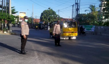 Rutin, Personil Polresta Kupang Kota Laksanakan 'Strong Point' Pagi