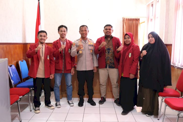 Kapolresta Kupang Kota Menerima Kunjungan Dari Ikatan Mahasiswa Muhammadiyah Fakultas Agama Islam Muhammadiyah Kupang