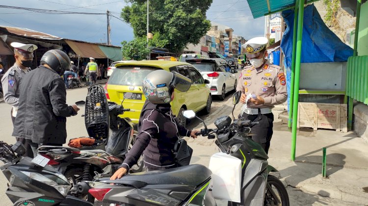 Jalan Siliwangi Jadi Sasaran Lokasi Operasi Portal Lantas dan Operasi Zebra Turangga 2022 Oleh Sat Lantas Polresta Kupang Kota