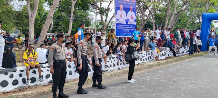 Polresta Kupang Kota Laksanakan Pengamanan Kegiatan Lomba Lari 5K dan 10K Dalam Rangka Memeriahkan Hari Konsultasi Nasional XV Forum Komunikasi Pria Kaum bapak GMIT