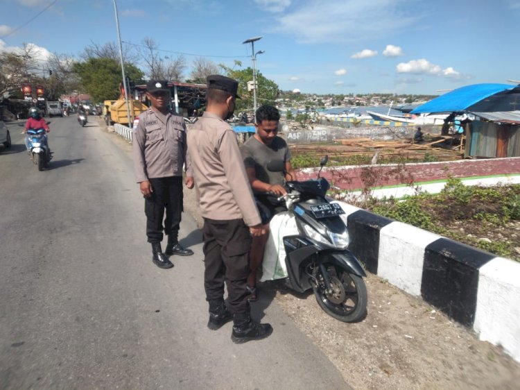 Polsek Alak Terus Lakukan Himbauan Tertib Berlalulintas