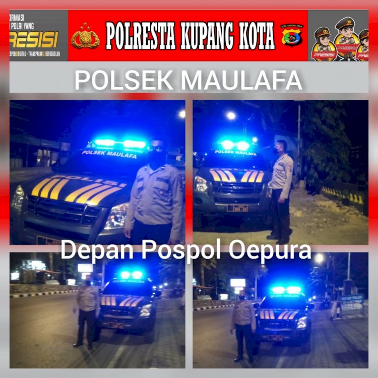 Antisipasi Gangguan Keamanan, Polsek Maulafa Laksanakan Patroli Malam