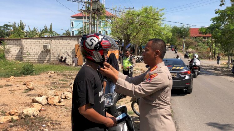 Kapolresta Berikan Teguran Kepada Pengendara Pelanggar Lalulintas