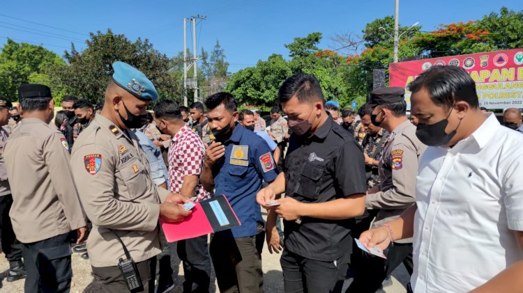 Apel Pagi Dan Pemeriksaan Kerapian Oleh Seksi Propam Polresta Kupang Kota.