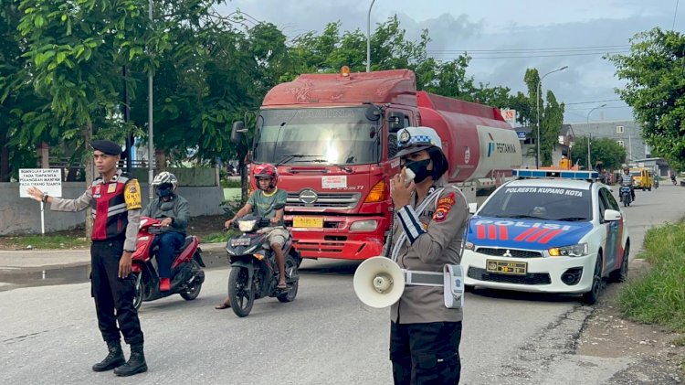 Antisipasi Gangguan Kamtibmas Saat Malam Pergantian Tahun, Unit Kamsel Sat Lantas Polresta Kupang Kota Samapaikan 