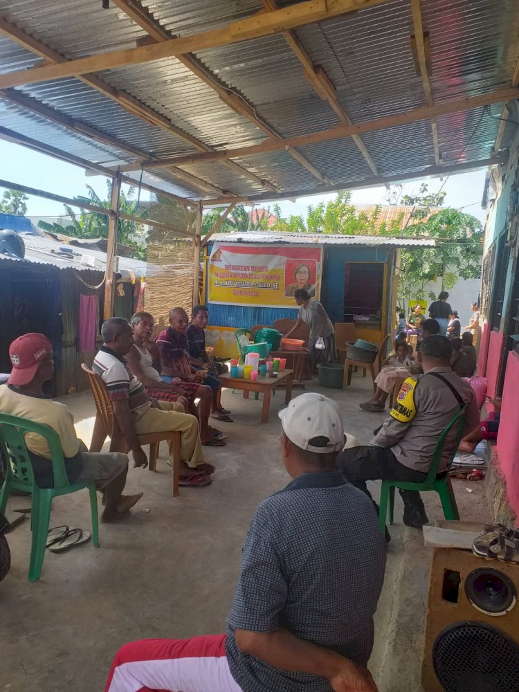 Laksanakan Patroli Dialogis, Bhabinkamtibmas TDM Kunjungi Rumah Warga