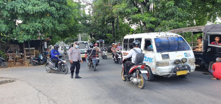 Polsek Maulafa Laksanakan Giat strong point Pengaturan Pagi