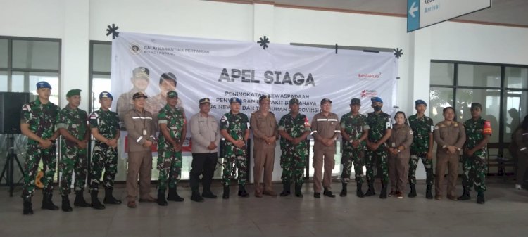 Peningkatan Kewaspadaan Penyebaran Penyakit Berbahaya Pada Hewan dan Tumbuhan di Propinsi NTT, Polsubsektor Pelabuhan Tenau Laksanakan Apel Siaga
