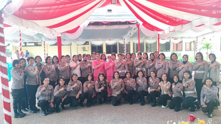 Silahturahmi Ibu Asuh Polwan Polda NTT Bersama Polwan Polresta Kupang Kota.