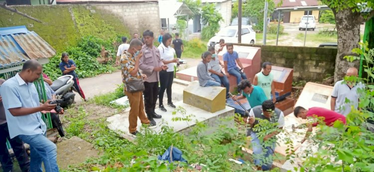 Bongkar Kubur Bayi Tanpa Kaki, Sat Reskrim Lakukan Autopsi