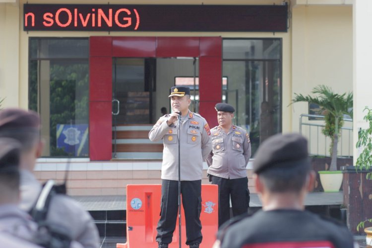 Pimpin Apel Pagi, Wakapolresta Tekankan Disiplin dan Kekompakan. 