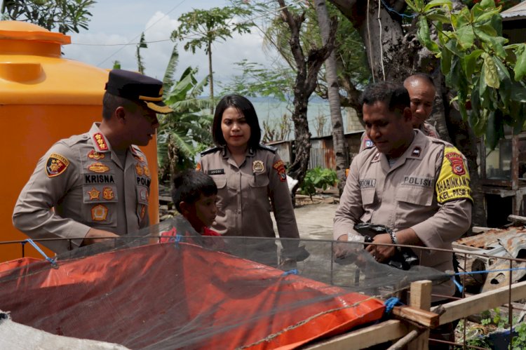 Dalam Rangka Peningkatan Kesejahteraan Masyarakat dan Penanggulangan Stunting Polresta Kupang Kota Laksanakan Pembudidayaan Lele