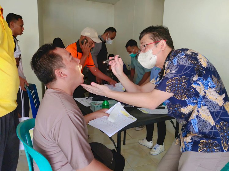 Polresta Kupang Kota Gelar Pemeriksaan Kesehatan Berkala Bagi Personel dan ASN Polri.