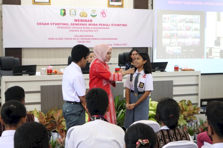 Cegah Stunting di Provinsi NTT, Polresta Kupang Kota Tuan Rumah Pelaksanaan Webinar.