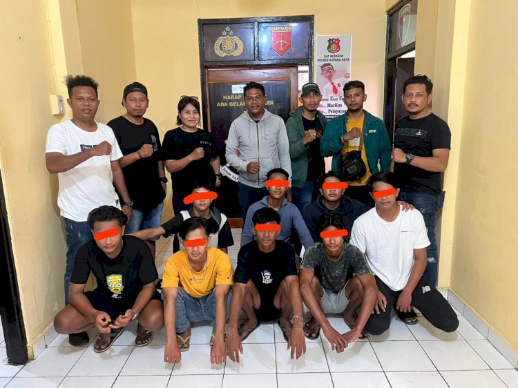 Jatanras Polresta Kupang Kota Amankan 8 Pelaku Pengeroyokan.