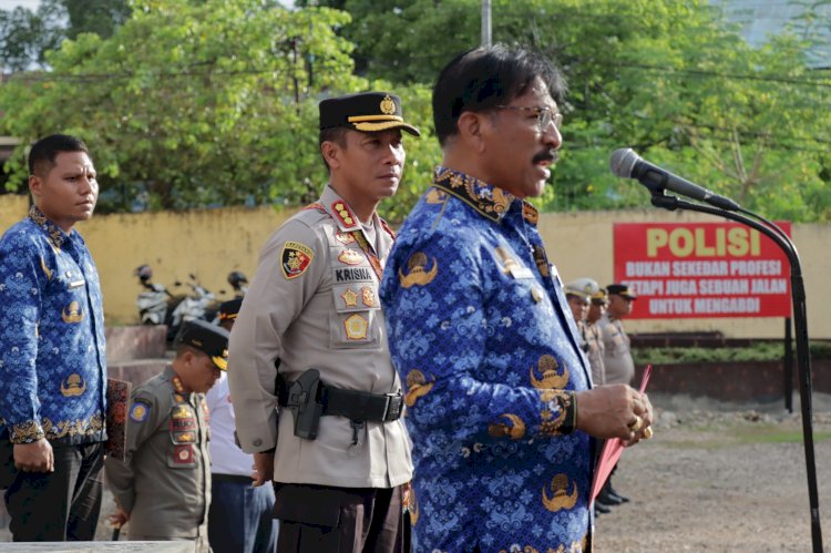 Operasi Ketupat Turangga 2023, Pj. Wali Kota Kupang Pimpin Apel Gelar Pasukan.