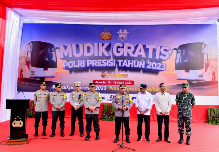 Kurangi Beban Jalan Tol dan Arteri, Kapolri Lepas 434 Bus Mudik Gratis Polri Presisi