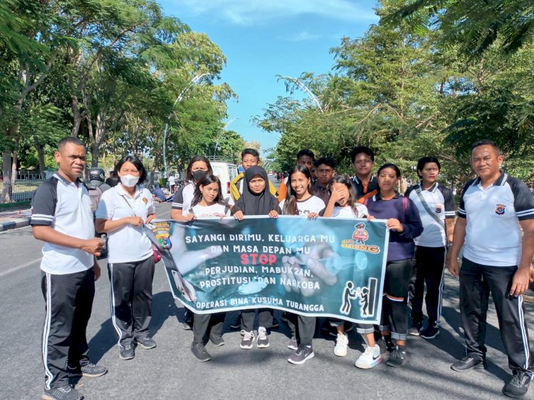 Sambangi Area Car Free Day, Satgas Operasi Bina Kusuma Turangga 2023 Sampaikan Himbauan Kamtibmas.