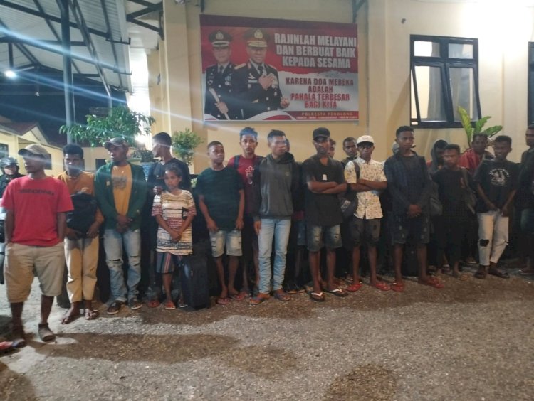 Hendak Diberangkatkan Ke Luar Negeri, 19 Orang Terduga Terkait TPPO, Diamankan Oleh Polsek Alak.