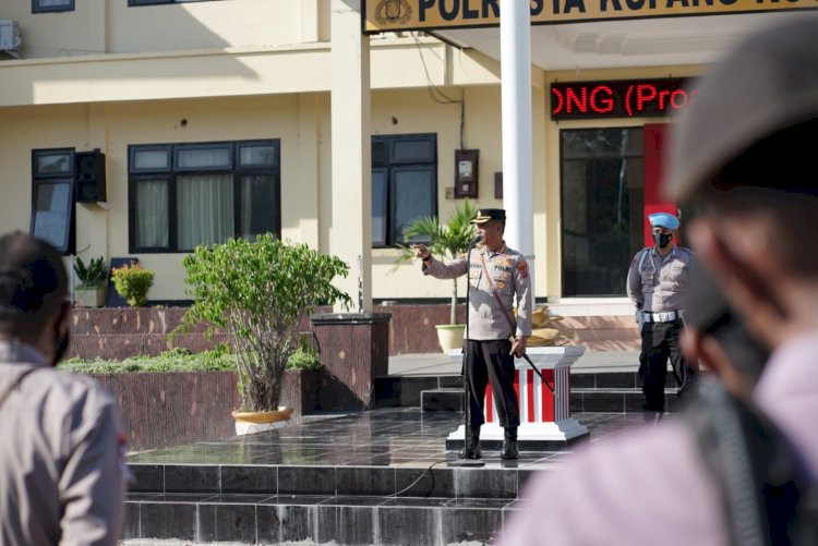 Beri Arahan Apel Pagi, Kapolresta Tekankan Tindak Tegas Pelaku Kejahatan