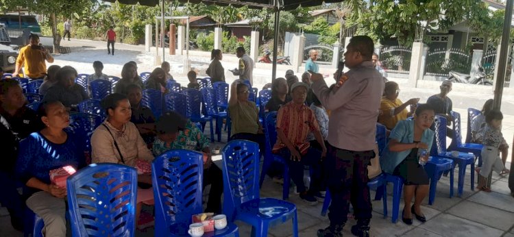 Kapolsek Oebobo Bersama Bhabinkamtibmas, Bincang Santai Dengan Warga Kelurahan Bakunase Dua