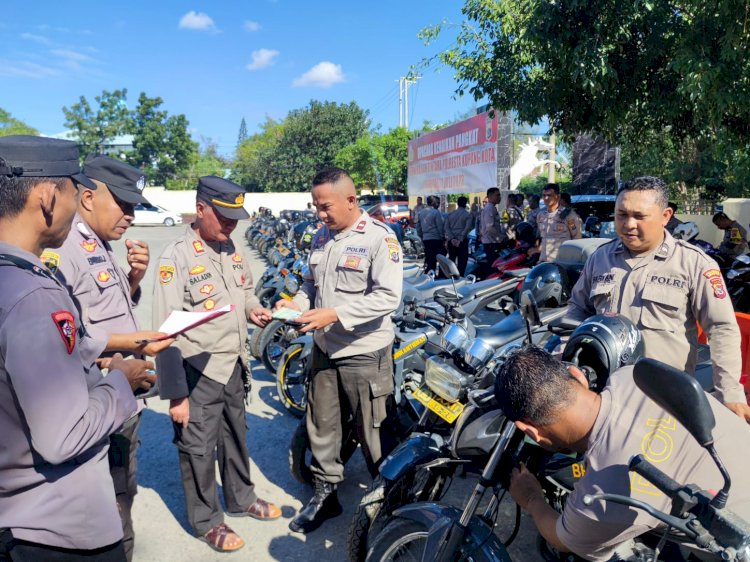 Apel Pengecekan Kendaraan Bermotor Dinas Milik Polresta Kupang Kota