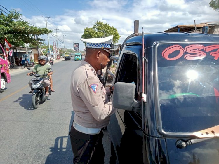 Operasi Patuh Turangga 2023, Satlantas Polresta Kupang Kota Lakukan Himbauan Hingga Teguran