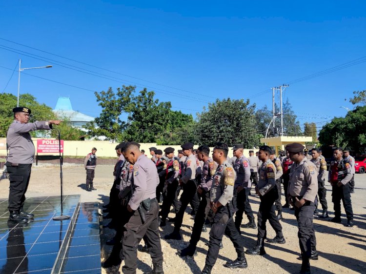 Tingkatkan Kemampuan Individu Hadapi Pemilu Tahun 2024, Seluruh Personel Polresta Kupang Kota Latihan Dalmas