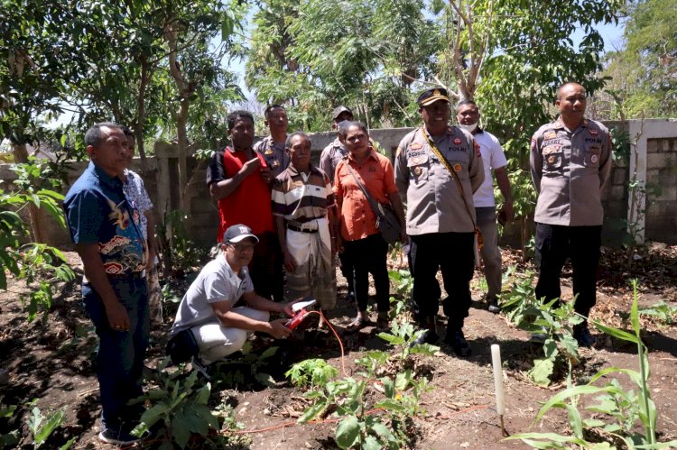 Atasi Kekurangan Air Bersih, Polresta Kupang Kota Bantu Bangun Sumur Bor