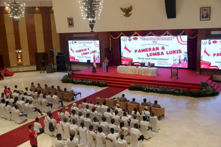 Meriahkan HUT ke-78 RI, Lemdiklat Polri Gelar Lomba Lukis